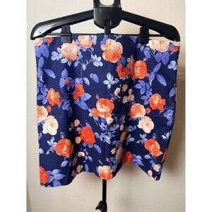 Talbots Floral Skirt Size 14 Cotton Blend